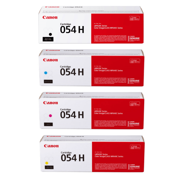 Canon® 054H Black; Cyan; Magenta; Yellow High Yield Toner Cartridges Combo, Pack Of 4, 3028C001,3027C001,3026C001,3025C001 -  CRG054HCMYK-OD