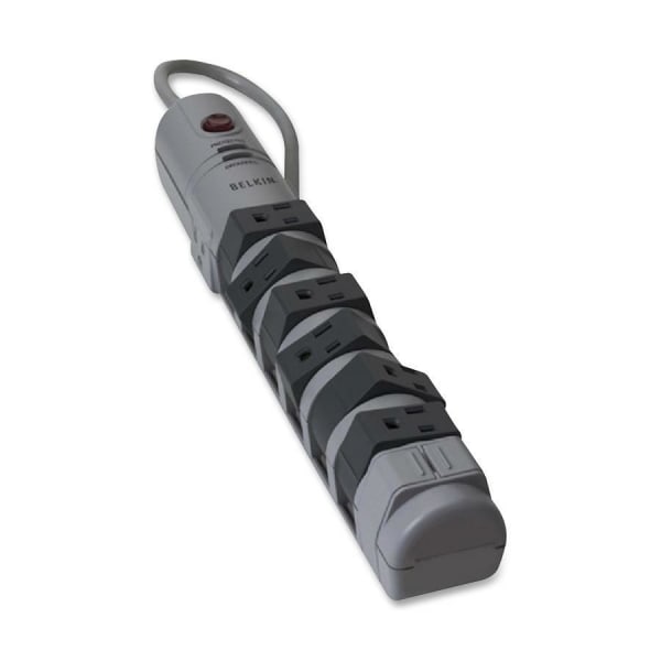 UPC 722868594513 product image for Belkin® Pivot-Plug Surge Protector, 8 AC Outlets, 6' Cord, Gray | upcitemdb.com