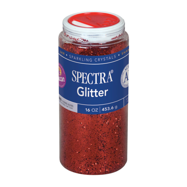 Spectra Sparkling Crystals Glitter - 16 oz, Red