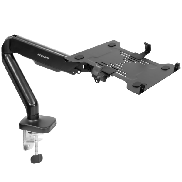 Mount-It! Full Motion Laptop Holder With Spring Arm for Up to 15" Laptops, Black (MI-6352LT)