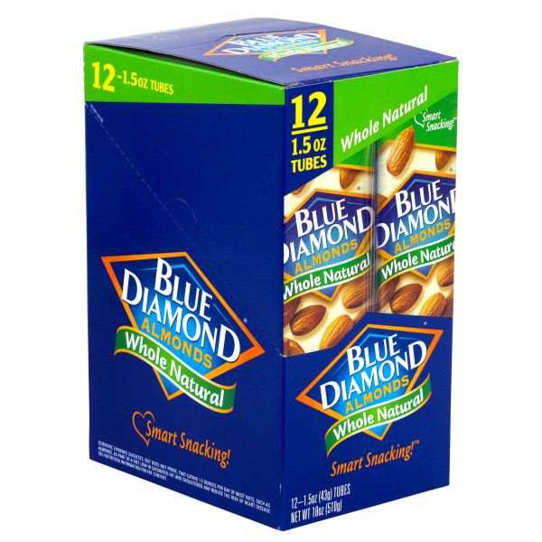BLUE DIAMOND Almonds Whole Natural 15 oz 12 Count