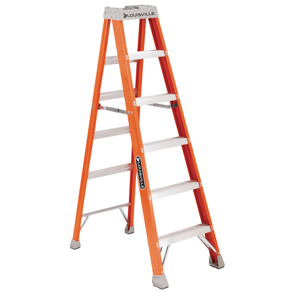 FS1500 Series Fiberglass Step Ladder, 4 ft x 18-7/8 in, 300 lb Capacity -  Louisville Ladder, FS1504