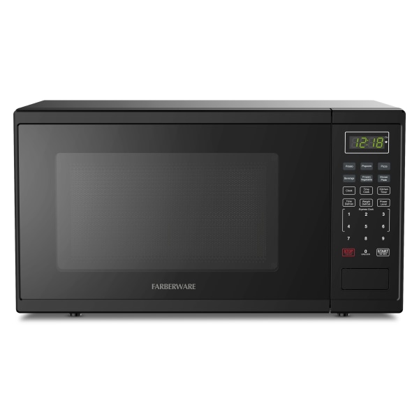 Condition photo showing New/Like New for Farberware 1000W Microwave Oven, 1.1 Cu. Ft., Black, Total Qty 1