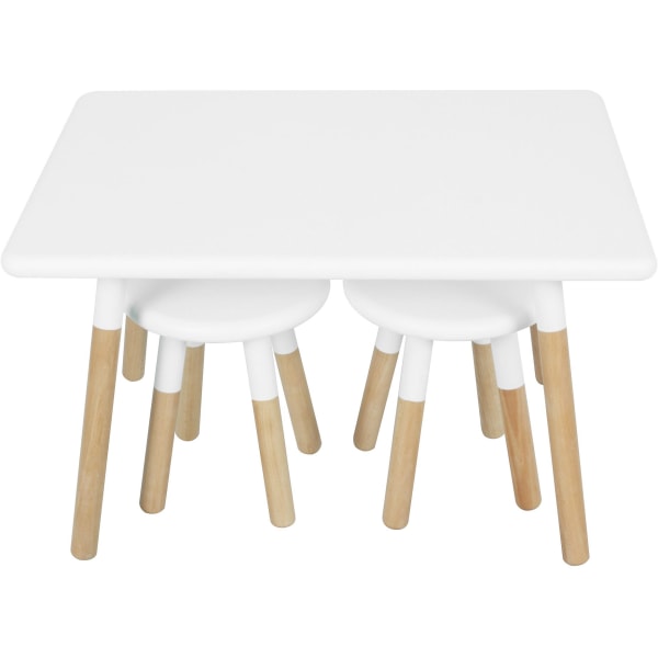Ace Casual Childrens Table Set, 18-15/16H x 23-5/8W x 28-3/4D, White/Natural