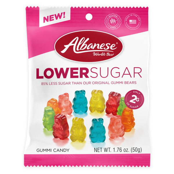 Albanese Lower Sugar Gummi Bears 176 Oz Assorted Flavors