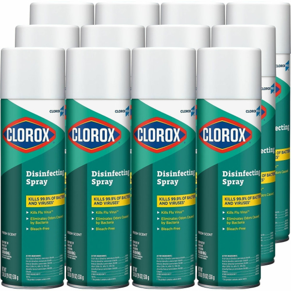 Clorox Commercial Solutions Disinfecting Aerosol Spray Spray 19 fl oz 06 quart Fresh Scent 432 Bundle Clorox Commercial Solutions Disinfecting Aerosol Spray Spray 19 fl oz 06 quart Fresh Scent 432 Bundle
