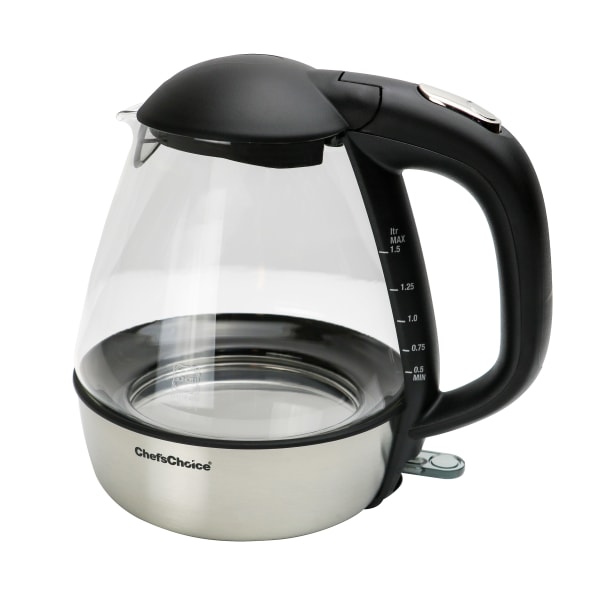 Edgecraft Chef's Choice 1.5L Electric Glass Kettle, Silver -  Chef'sChoice, 6800001