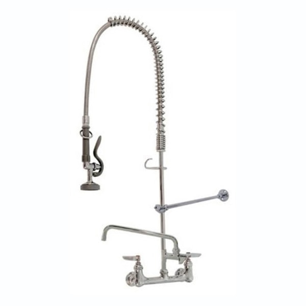 T&S Brass Wall Mount EasyInstall Spring-Action Pre-Rinse Faucet With 12 Add-On Nozzle, 44, Stainless - B-0133-ADF12-B - Hardware Equip the sink in your restaurant with the T&S Bra sku B-0133-ADF12-B