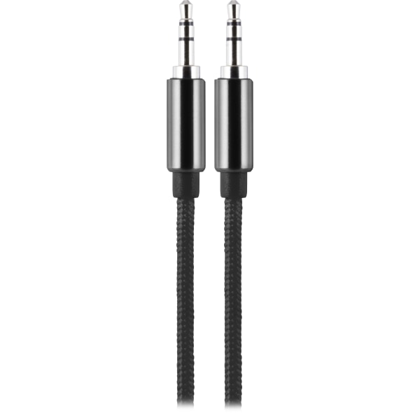 Ativa Braided 35 mm Auxiliary Audio Cables 3 Black Pack Of 4 Cables 53852