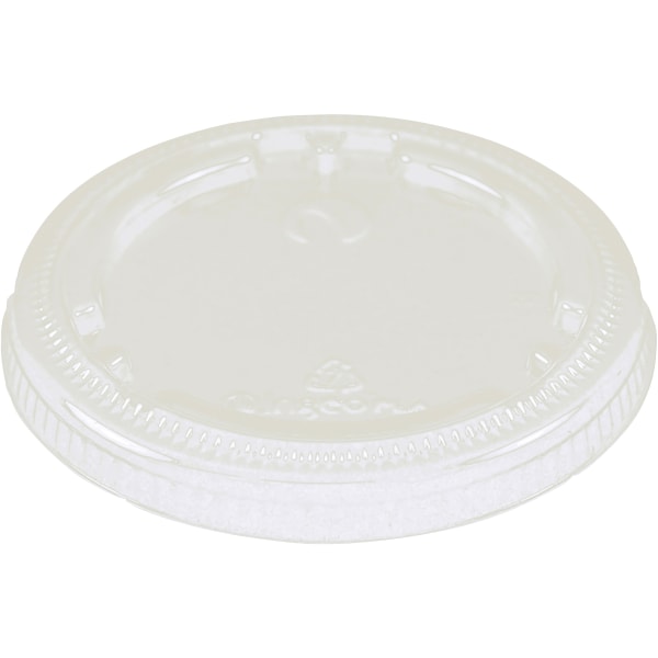Fiber Cup Lids, 3.1" Diameter X 0.4"H, Clear, 1,000/Carton