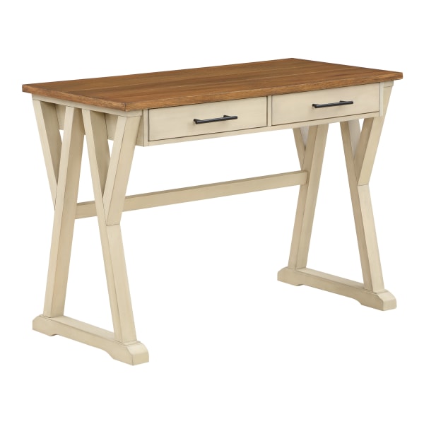 Office Star Jericho 42W Rustic Writing Desk, Antique White