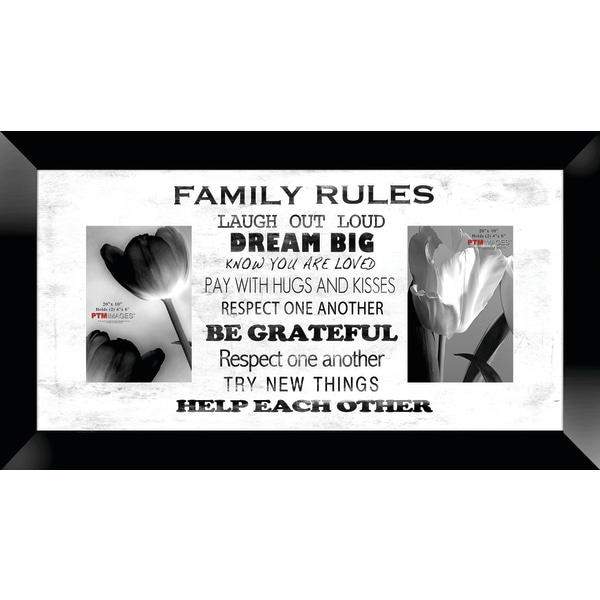 PTM Images Photo Frame, Family Rules, 22H x 1 1/4W x 12D, White