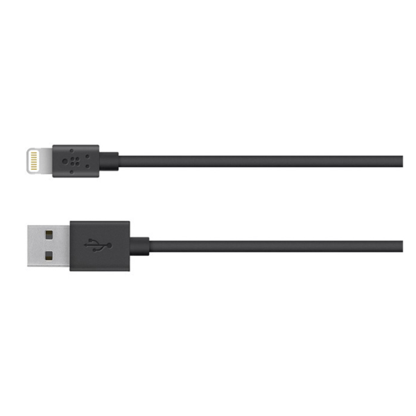Belkin® MIXIT Lightning-To-USB ChargeSync Cables, 4', Black, Pack Of 2 Cables