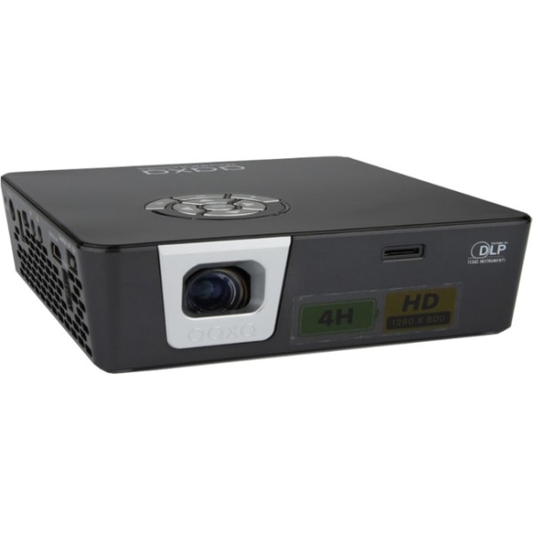 DLP Projector - 16:9 - Black, Gray - 1280 x 800 - Front - 30000 Hour Normal ModeWXGA - 2,000:1 - 1000 lm - HDMI - USB - AAXA Technologies HP-P6X-01