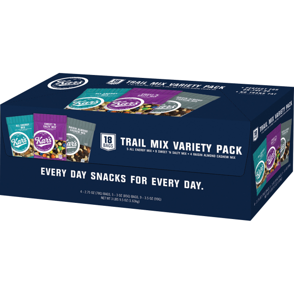 Kar's Kars Trail Mix Variety Pack, 18 Bags/Box (288-00004) | Quill