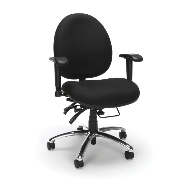 OFM 247 Series 24-Hour Big And Tall Computer Task Chair, Black -  247-206
