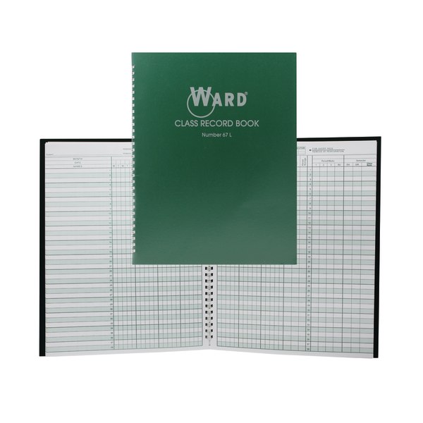 Ward 6-7 Week Class Record Books, Green, Pack Of 4 -  WAR67LBN