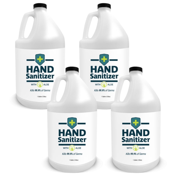 UPC 020001000205 product image for Hand Sanitizer with Aloe, Fragrance-Free, Case Of 4 Gallons | upcitemdb.com