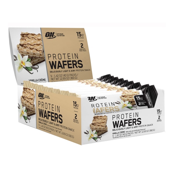 UPC 748927961058 product image for OPTIMUM NUTRITION Protein Wafers Protein Snack Vanilla Creme, 1.48 oz, 9 Count | upcitemdb.com