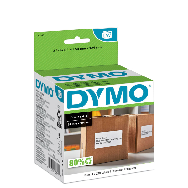 Dymo� Labelwriter� Model 30323 Shipping Labels, 4" X 2 1/8", Roll Of 220"