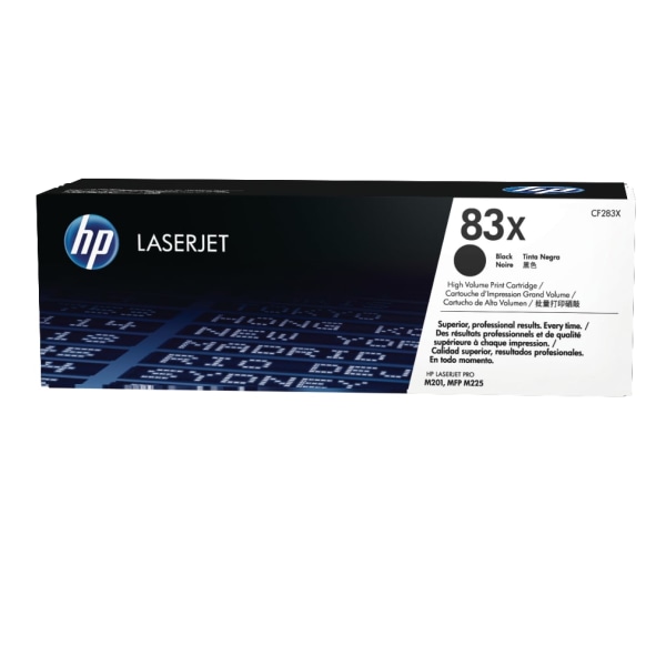 HP 83X Black High Yield Toner Cartridge, Prints Up to 2,200 Pages (CF283X) | Quill