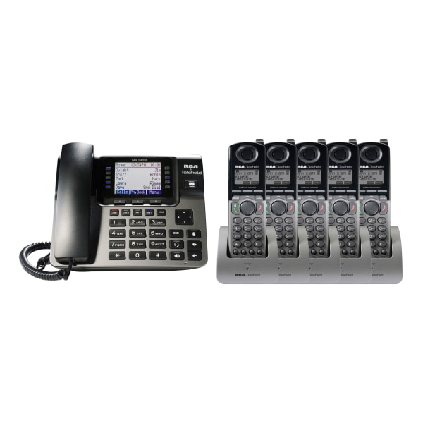 By Telefield Unison DECT 6.0 5-Cordless-Handset Bundle With Digital Answering System - RCA U1B0D5HS