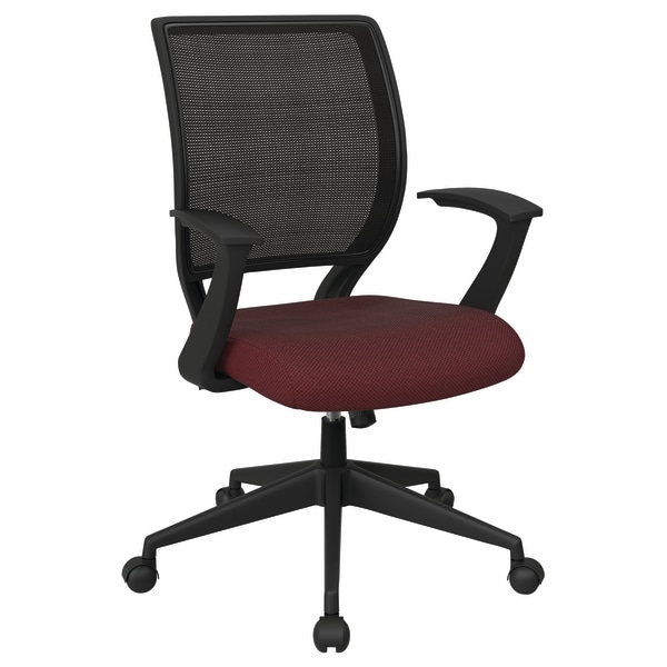 Office Star Work Smart Mesh Task Chair, Wine/Black - EM51022N-298 - Furniture A comfortable, adjustable chair  Overall Dimension sku EM51022N-298