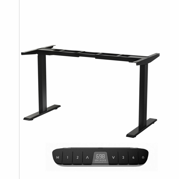 Rise Up Dual Motor Electric Standing Desk Frame with Memory Adjustable Height 26-51.6 Black