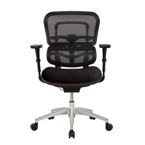 WorkPro® 12000 Series Mesh/Fabric Mid-Back Manager's Chair, Black