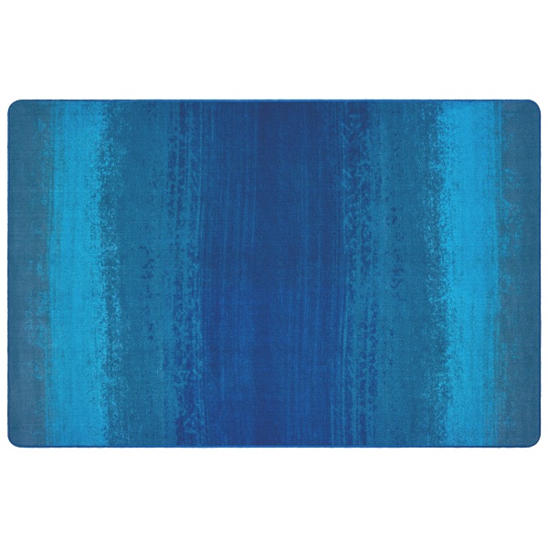 Carpets for Kids® Pixel Perfect Collection™ Water Stripes Activity Rug, 6' x 9', Blue -  65216