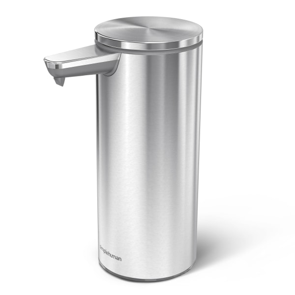 simplehuman 9oz Automatic Sensor Pump - Touchless Soap Dispenser - Stainless Steel: Compatible with Gel & Dish Soaps, Spot Clean