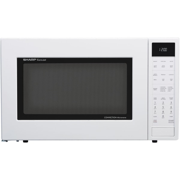 Convection Microwave Oven  - Combination - 1.5 ft³ Capacity - Convection, Microwave, Roasting, Baking, Browning - 10 Power Levels - 900 - Sharp SMC1585BW