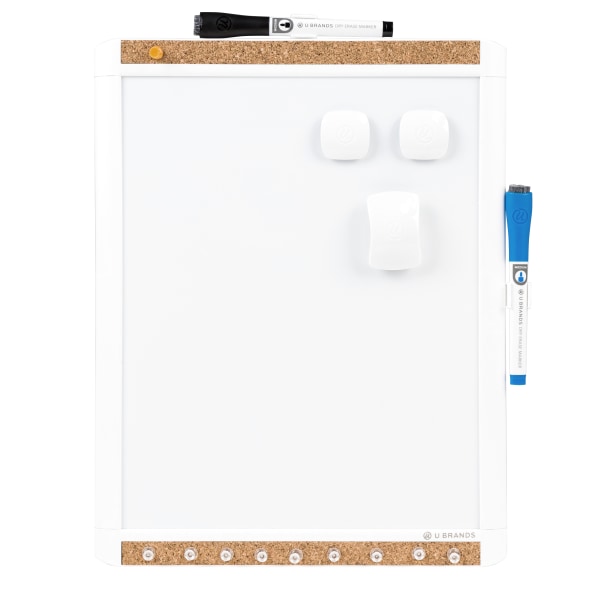 U Brands PINIT Magentic Dry-Erase Whiteboard Board, 11 x 14, Plastic Frame With White Finish - 702U00-04 - Office Supplies This contemporary white plastic frame magnetic dry sku 702U00-04