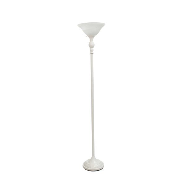 Photos - Floodlight / Street Light Lalia Home Classic 1-Light Torchiere Floor Lamp, 71"H, White