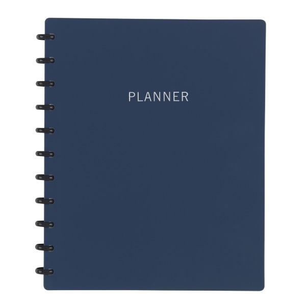 TUL Discbound Monthly Planner Starter Set, Undated, Letter Size, Soft-Touch Cover, Navy - TULLTPLNR-RY21-NY - Electronics Stay on top of your schedule, to-do lists and more sku TULLTPLNR-RY21-NY