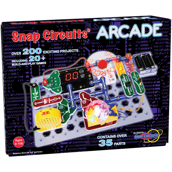 Elenco Electronics Snap Circuits Arcade Set, Multicolor -  EE-SCA200