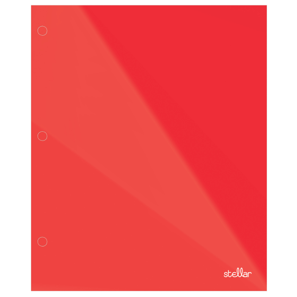 Office Depot Brand Stellar Laminated 2Pocket Paper Folder Letter Size Red