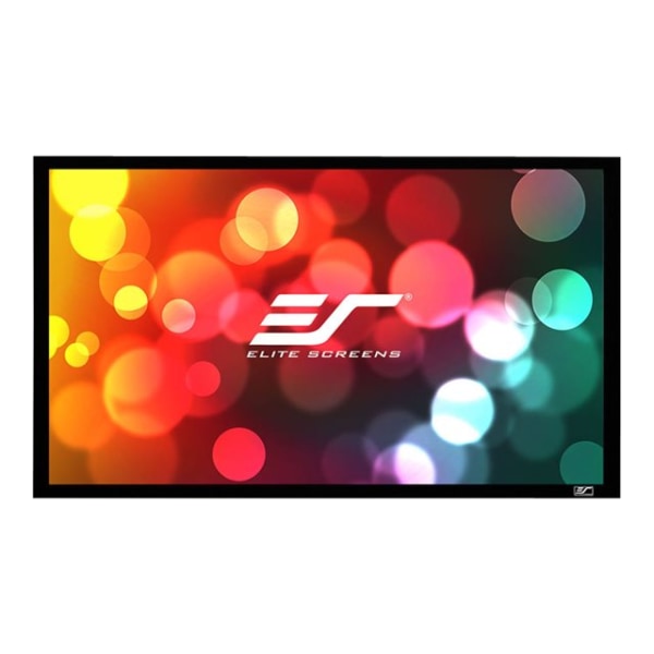 Elite Screens Sable Frame 2 Series  180inch Diagonal 169 Active 3D 4K Ultra HD Ready Fixed Frame Home Theater Projection Projector Screen ER180WH