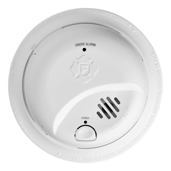 First Alert® Battery-Operated Smoke Alarm, 8-1/2"H x 6-1/2"W x 3-1/8"D, White