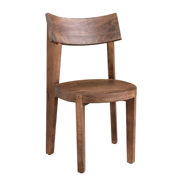 69229 Coast to Coast Set of 2 Dining Chairs Arcadia Vinegar Brown  Transitional - Open back Side Chair  Made in INDIA