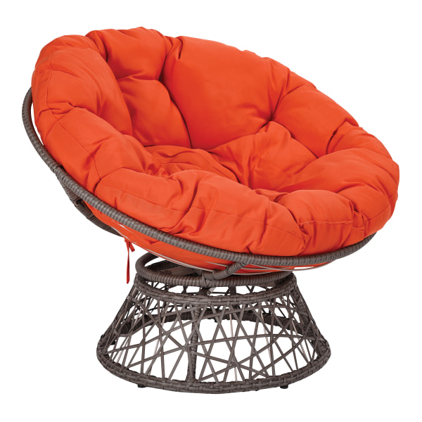 Office Star Papasan Chair, Orange/Gray - BF25292-18 - Furniture With these stylish chairs in your living room or s sku BF25292-18