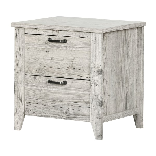 South Shore Lionel 2-Drawer Nightstand, 23-1/4""H x 22-3/4""W x 18-1/4""D, Seaside Pine -  11884