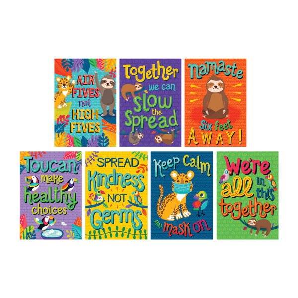 UPC 044222290856 product image for Carson Dellosa Education One World Healthy And Happy Poster Set, 13-3/8