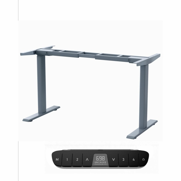 Rise Up Dual Motor Electric Standing Desk Frame with Memory Adjustable Height 27.2-45.3 Gray - RU2G - Furniture  Flow between sitting and standing with this premi sku RU2G