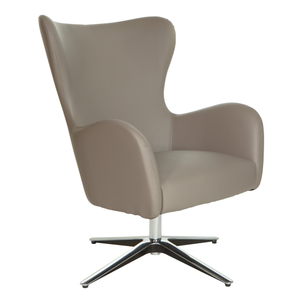 Office Star Wilma Swivel Arm Chair, Gray