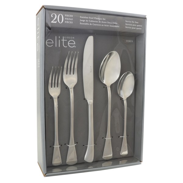 UPC 085081174086 product image for Gibson Elite Monteverdi 20-Piece Flatware Set, Silver | upcitemdb.com