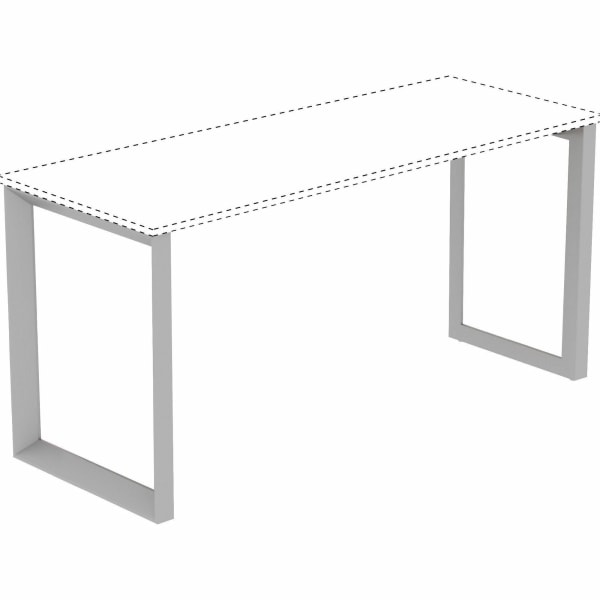 Lorell® Relevance Series Desk Leg Frame, Silver, 23.3"" Desk Height -  16204