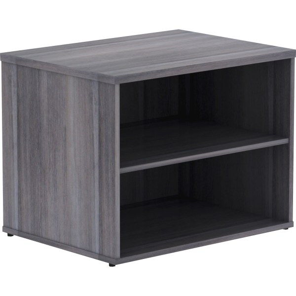 Lorell® Relevance 2-Shelf Open Storage, Charcoal -  16215