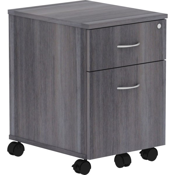 Lorell® Relevance 2-Drawer Mobile File Cabinet For Computer Desk, Charcoal