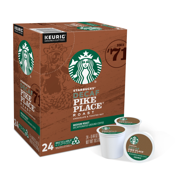 UPC 762111189998 product image for Starbucks® Pike Place Single-Serve Coffee K-Cup®, Decaffeinated, Carton Of 24 | upcitemdb.com